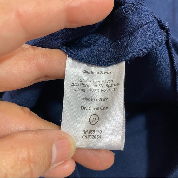 Anthropology Dress Women’s Small Mini sleeveless square neck Pockets Red Blue - Picture 11 of 11